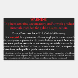 Aufkleber zum Datenschutzgesetz, schwarzes Rechtec