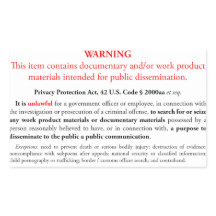 Aufkleber zum Datenschutzgesetz, weißes Rechteck