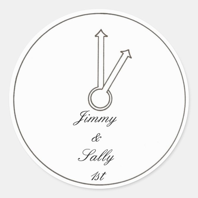 Aufkleber zum ersten Jahr einer Uhr (Vorderseite)