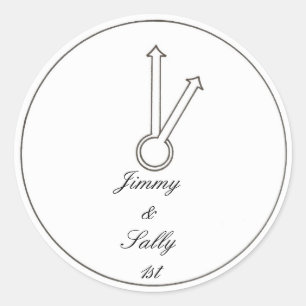 Aufkleber zum ersten Jahr einer Uhr