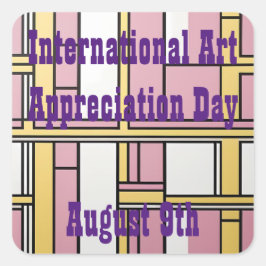Aufkleber zum Internationalen Tag der Kunstbewertu