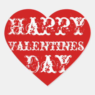 Aufkleber zum Tag der Roten Happy Valentines