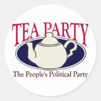 Aufkleber zum Tee-Party