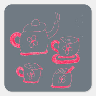 Aufkleber zum Teezeitplatz