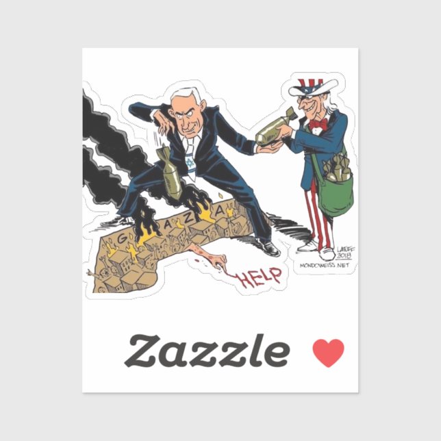 Aufkleber zum Völkermord in Israel und den vereint (Blatt)