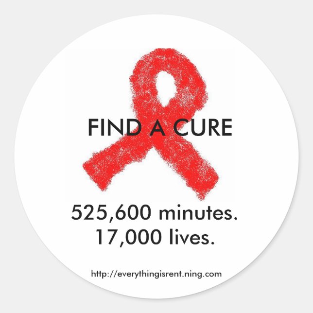 Aufkleber zur AIDS-Aufklärung (Vorderseite)