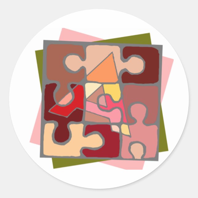 Aufkleber zur Sensibilisierung für Autismus (Vorderseite)