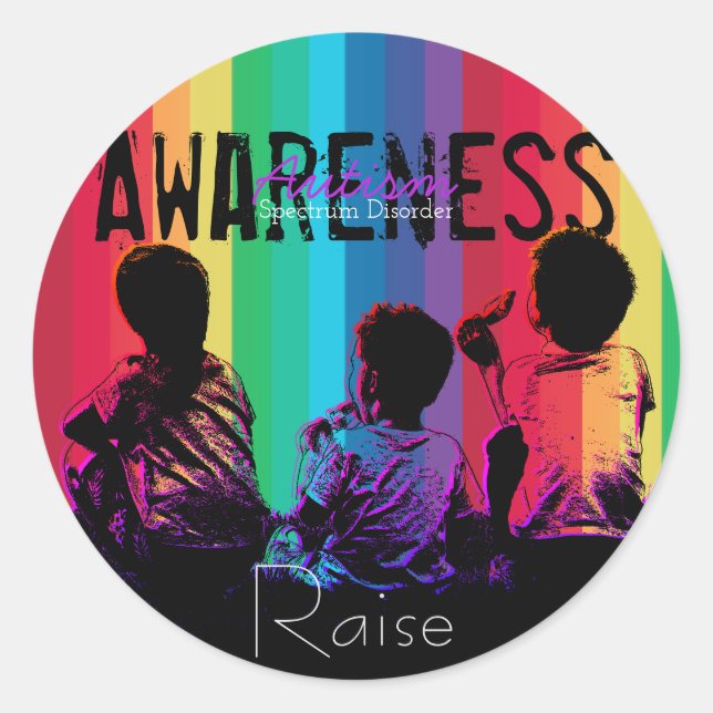 Aufkleber zur Sensibilisierung für Autismus-Spektr (Vorderseite)
