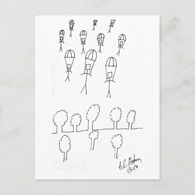 Aufkleberattacke Postkarte (Vorderseite)