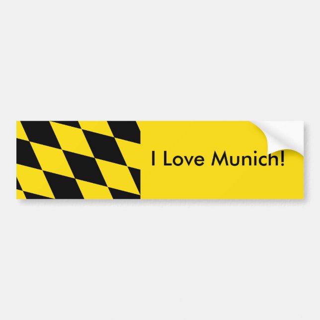 Aufkleberflagge München, Deutschland Autoaufkleber (Vorne)