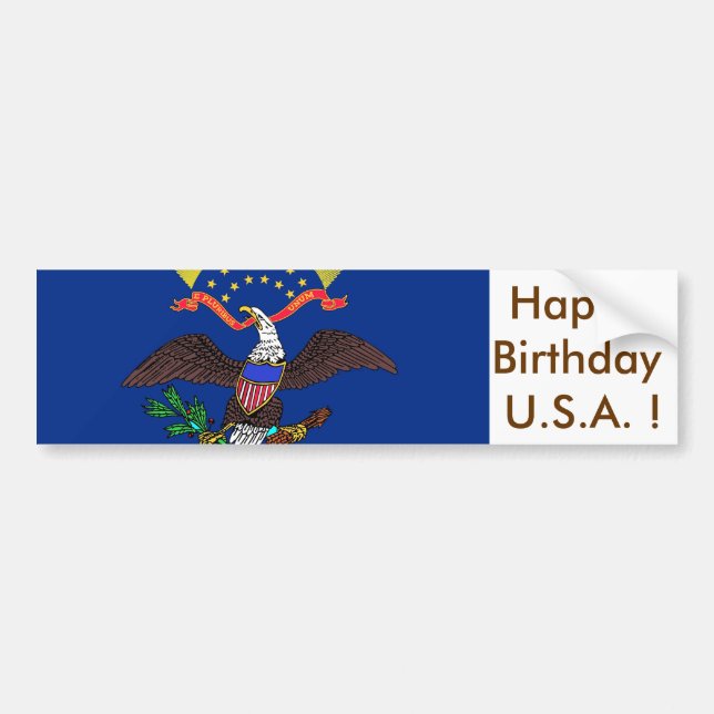 Aufkleberflagge Nord-Dakota Autoaufkleber (Vorne)