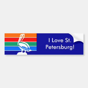 Aufkleberflagge von St. Petersburg, Florida Autoaufkleber