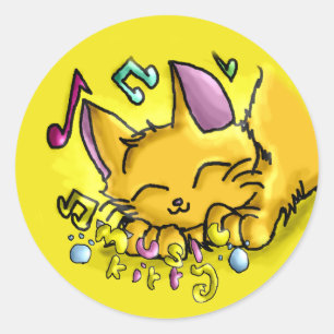 Aufkleberkatze Runder Aufkleber