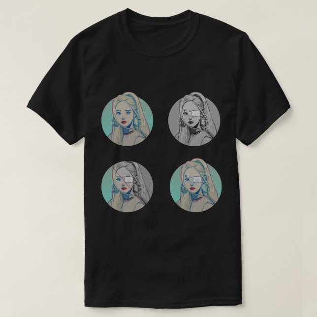(Aufkleberpackung) Jinsoul, ungerade Augenkreiskle T-Shirt (Design vorne)