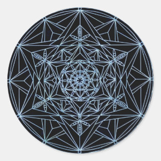 Aufkleberstern abstrakter Mandala Runder Aufkleber