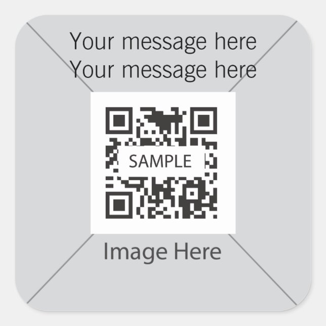 Aufklebervorlage Grau 1 Quadratischer Aufkleber (Vorderseite)