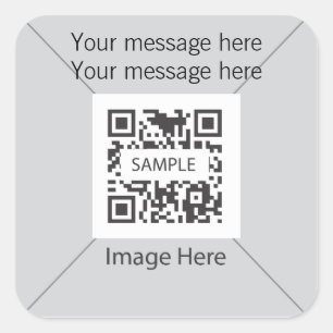 Aufklebervorlage Grau 1 Quadratischer Aufkleber