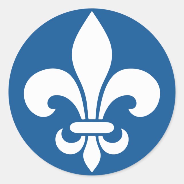 AufkleberX20 Blüte französischer antiker Lys Runder Aufkleber (Vorderseite)