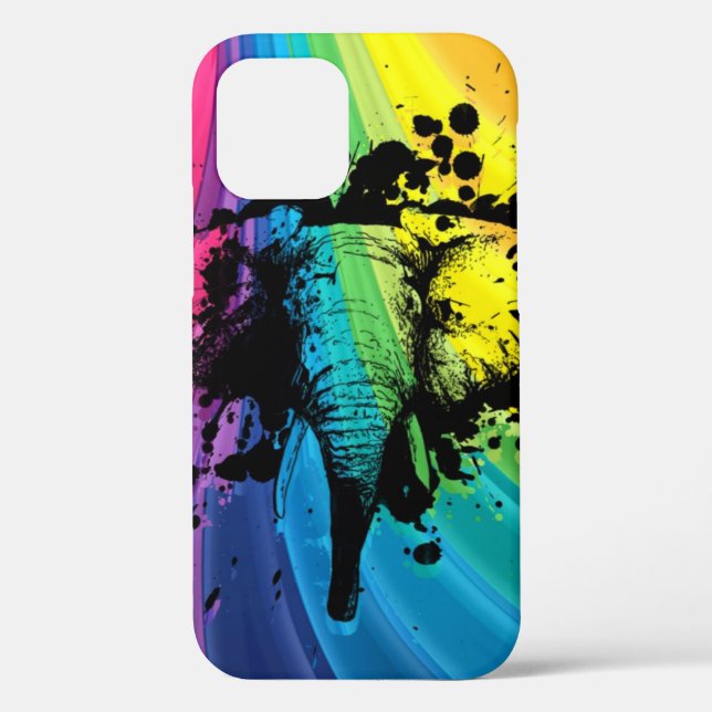Aufladen von Bull Elephant auf Rainbow Case-Mate i Case-Mate iPhone Hülle (Rückseite)
