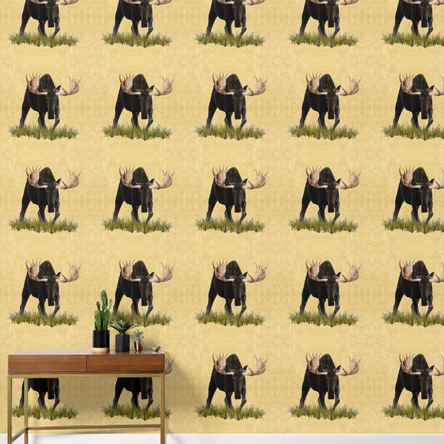 Aufladen von Bullenmaus auf altem Papier Tapete (Hausflur)