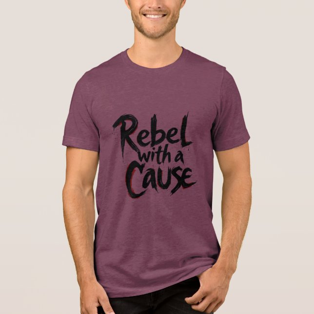 Auflehnung mit der Sache Tri-Blend Shirt (Vorderseite)