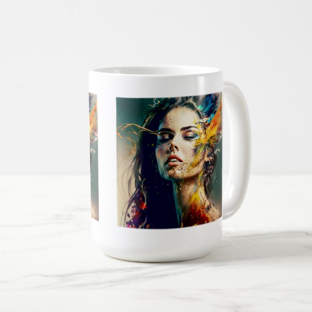 Auflösung der klassischen Tasse der Frau, 15 oz (VorderseiteRechts)