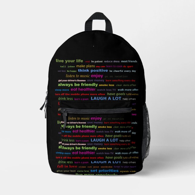 Auflösungen Motivierend Quotes-Backpack Bedruckter Rucksack (Vorderseite)