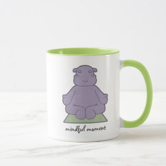Aufmerksame Moment-Flusspferd-Wecker-Tasse Tasse