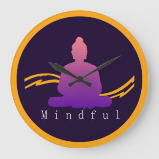 "Aufmerksame" schöne Buddha-Wand-Uhr Große Wanduhr