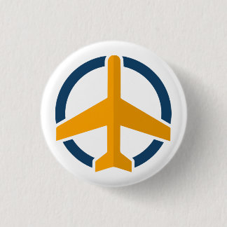 Aufmerksamer Luftfahrtknopf Button