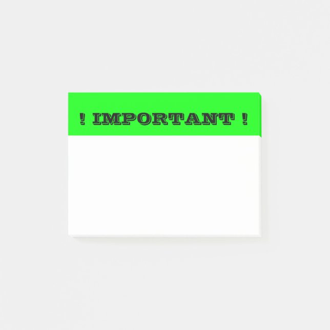 Aufmerksamkeit erregende Neon Post-it-Notizen Post-it Klebezettel (Vorderseite)