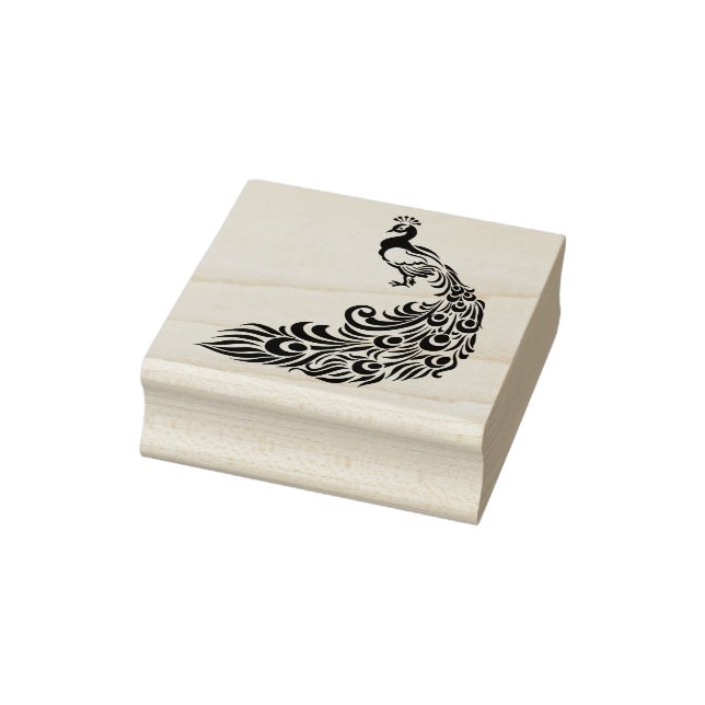 Aufmerksamkeit für De Schwanz Blue Peacock Gummistempel (Stempel)