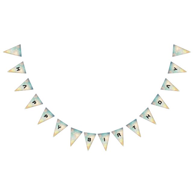 Aufmerksamkeit Intergalaktische Schlichte Geburtst Wimpelkette (Alle)