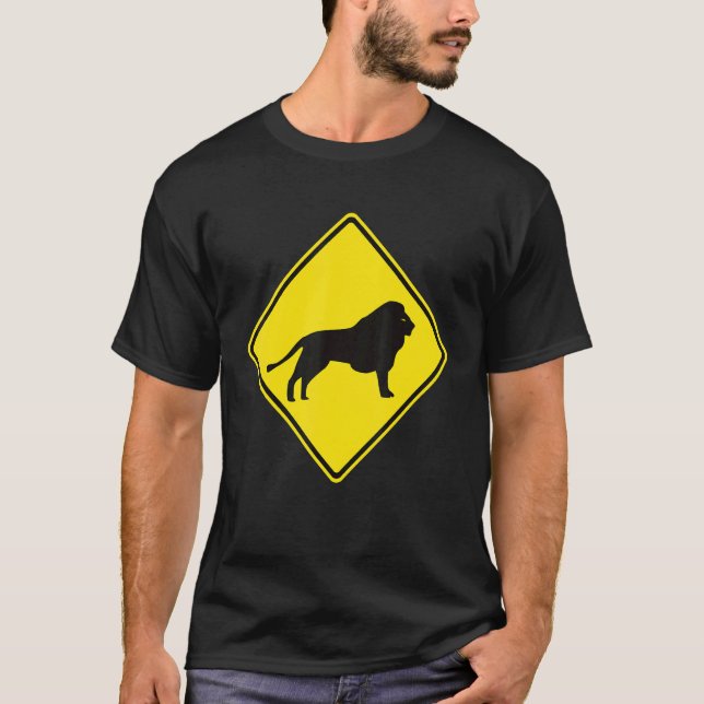 Aufmerksamkeit Löwengefahr Big Cat Zone T-Shirt (Vorderseite)