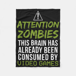 Aufmerksamkeit Zombies für Video Game Player Liebh Fleecedecke