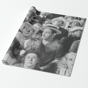 AUFMERKSAMKEITaufmerksam, crowd, Vintag, retter Geschenkpapier