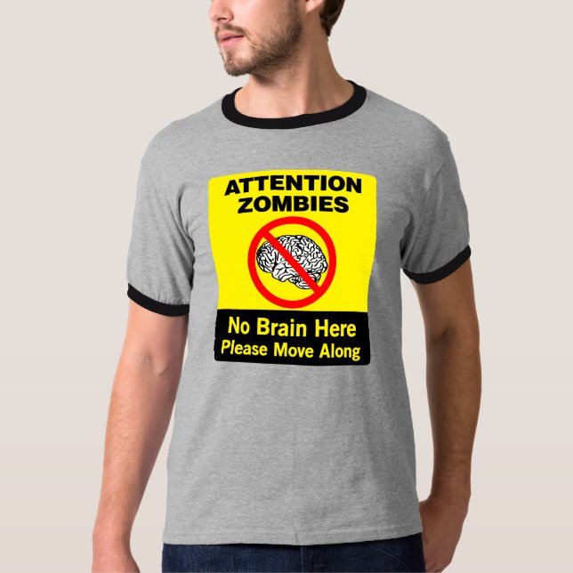 Aufmerksamkeits-Zombies T-Shirt (Vorderseite)