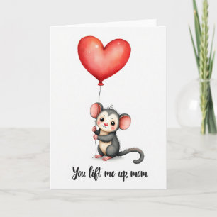 Aufmunternde Ballon-Kunstkarte für Mama Karte