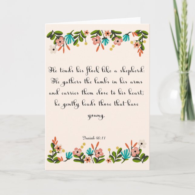 Aufmunternde Bibel versifiziert Kunst - Karte (Vorderseite)