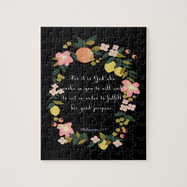 Aufmunternde Bibel versifiziert Kunst - Puzzle (Vertikal)