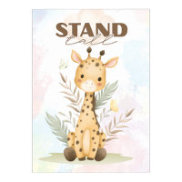 Aufmunternder Giraffen-Kinderzimmer-Wandposter Ste