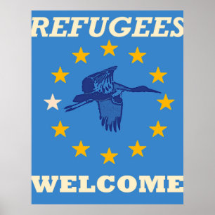 Aufnahme von Flüchtlingen Poster