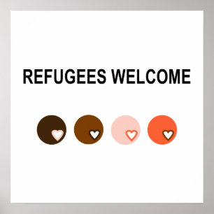 Aufnahme von Flüchtlingen Poster