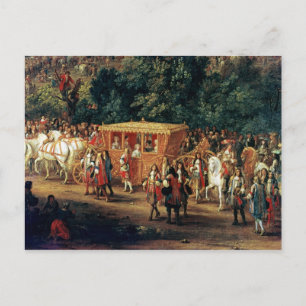 Aufnahme von Louis XIV und Maria Theresa in Postkarte