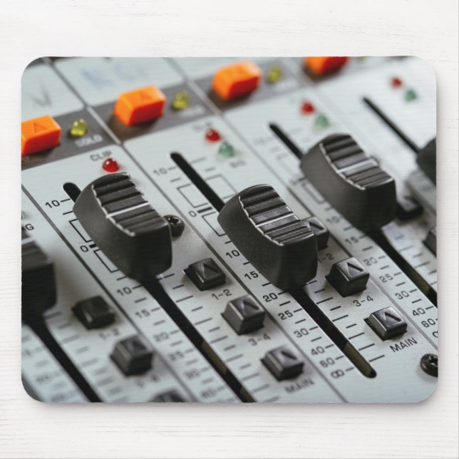 Aufnahmestudio-Faders Mousepad (Vorne)