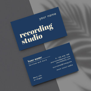 Aufnahmestudio Schallplattenlabel Visitenkarte