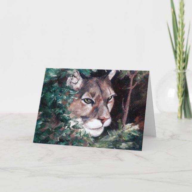 Aufpassende Puma-leere Karte (Vorderseite)