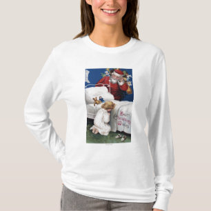 Aufpassendes Mädchen-Beten Sankt T-Shirt