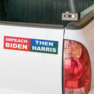 Aufprall Biden Dann Harris Autoaufkleber