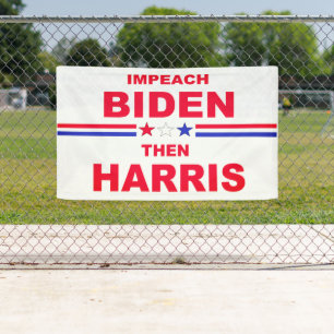 Aufprall Biden Dann Harris  Banner